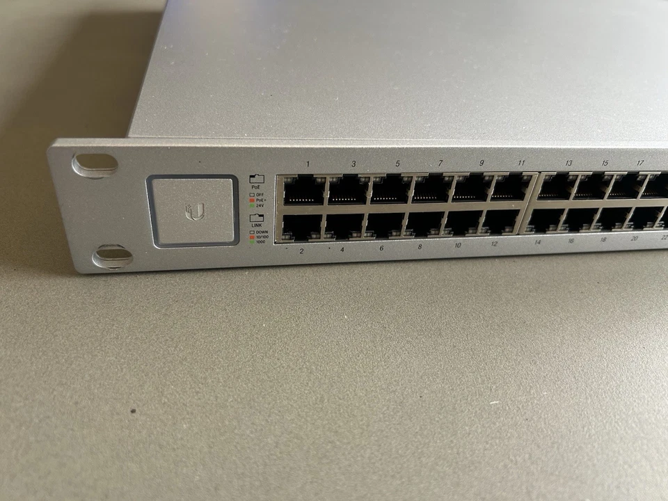 Ubiquiti UniFi US-48-500W 48-Port Gigabit PoE+ Switch - Tested & Working - Image 3 of 4