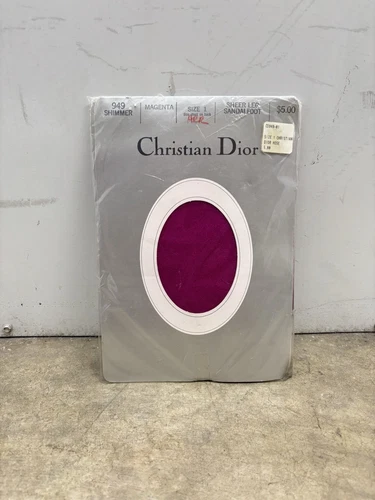 Collant collant vintage Christian Dior jambes transparentes pied taille 1 MAGENTA