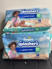 2 Pampers Splashers Large Disposable Swim Pants 31 lb 10 Pack 20 Total NEW