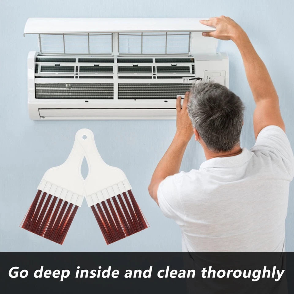 2 Pcs Air Conditioner Brush Condenser Cleaning Tool Brushes Small for Fin Tools - Image 3 of 4