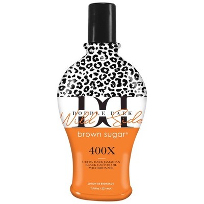 Brown Sugar Double Dark Wild Side Tanning Lotion, 400X Ultra Dark Jamaican Black