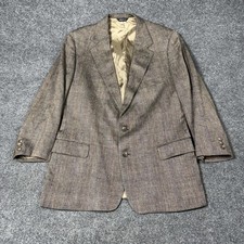 Vintage Ralph Lauren Blazer Mens 44 Brown Herringbone Tweed Wool Sport Coat USA