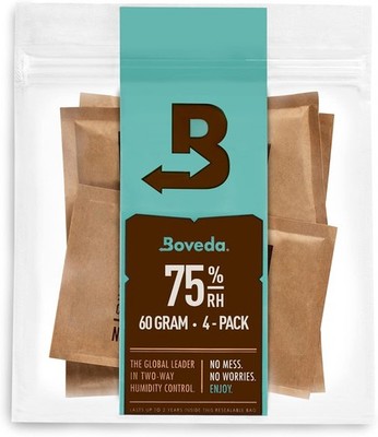 Boveda 75% Two-Way Humidity Control Packs Fix Major Moisture Loss in Non-Plastic