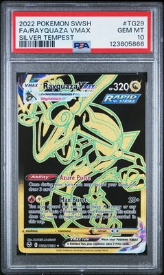Rayquaza VMAX PSA 10 English Pokemon Card TG29/TG30 Silver Tempest