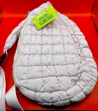 Quilted Light Pink Pickleball Racket Sling Bag Backpack By Pickle O Joe NEW