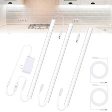Under Counter Lights For Kitchen LED 12 Inch PlugIn Cold White 3 PCS