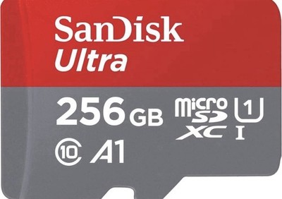 Sandisk Ultra 256GB 100MB/s Class 10 Micro SDXC Memory Card + Card Wallet