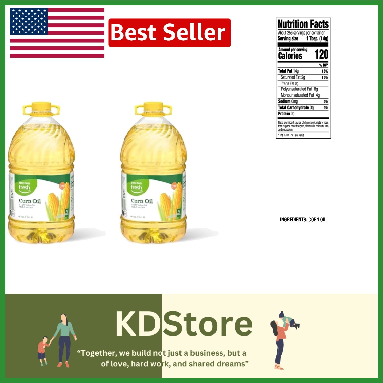 128 Fl Oz Corn Oil, Pack of 2 - Trusted Quality with New Loo