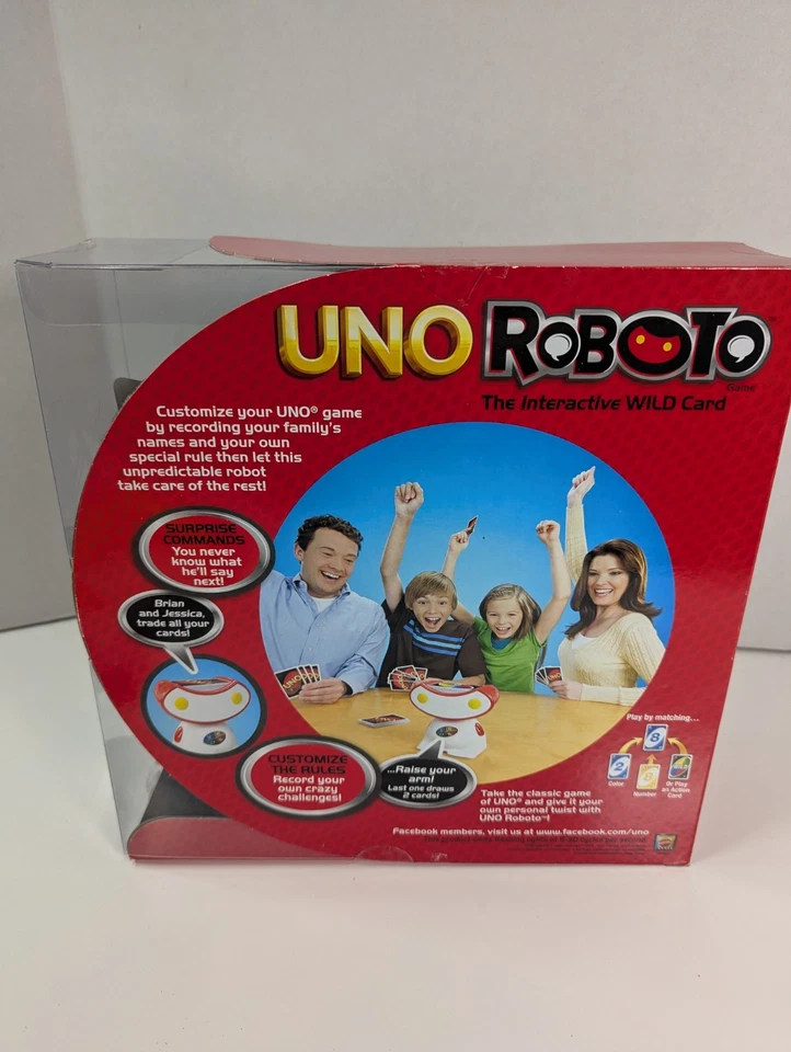 2010 Mattel Uno Roboto The Interactive Wild Card Uno Game Brand NEW Sealed Robot - Image 3 of 4