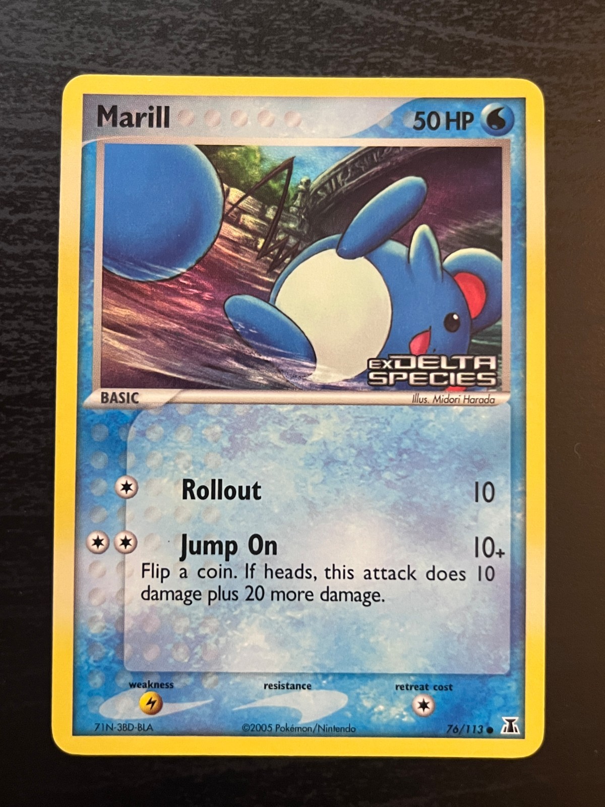 Marill 76/113 EX Delta Species Reverse Holo NM-