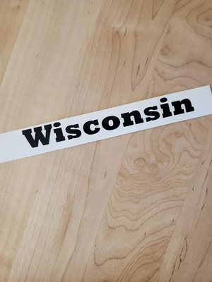 #ad Wisconsin WI decals stickers vinyl 2 pair gloss BLACK 10quot; FAST USA $18.22