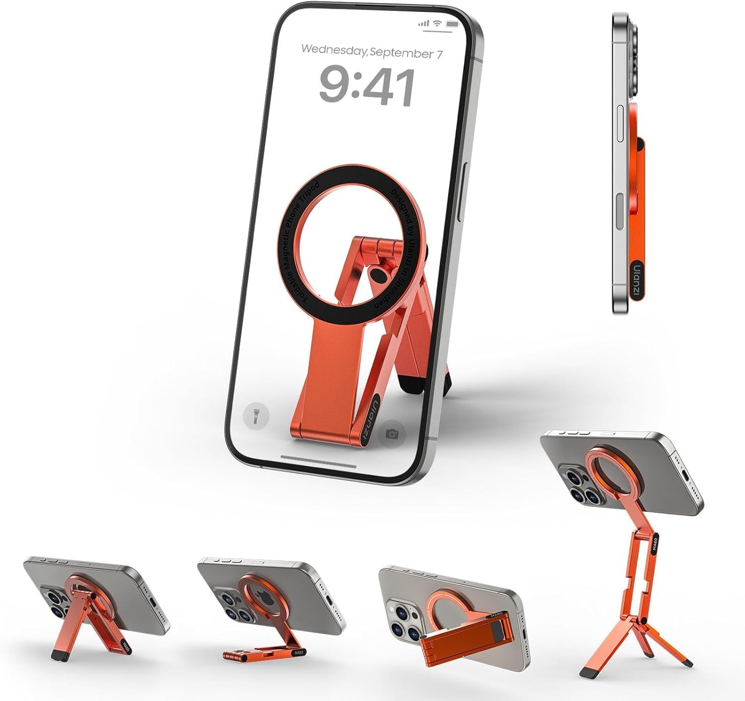 ULANZI MA60 Treppiede magnetico per telefono, Mini treppiede smartphone