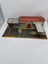 Vintage Marx Tinplate Bus Station 23" Wide Base