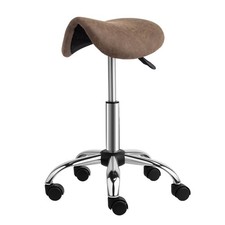 Saddle Rolling Chair Adjustable Hydraulic Stool with PU Leather Seat for Salon