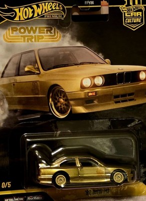 Hot Wheels Premium Power Trip  92 BMW M3 Gold Chase 0/5 CAR  chase starting Grid