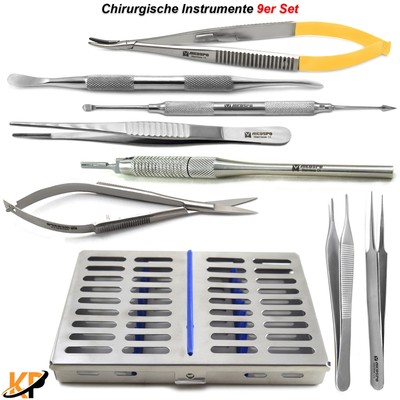 Weichteilchirurgie Set Castroviejo Schere Nadelhalter DeBakey Adson Pinzette CE