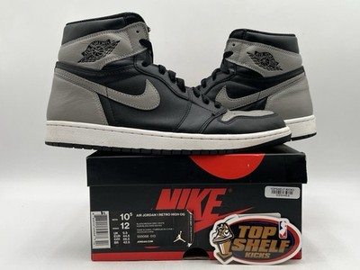 Nike Air Jordan 1 High Shadow 2018 Size 10.5 Used Rare Retro Authentic Grey BLK 