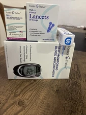 Blood Glucose Meter Bundle Include 100 Lancets, Lancing Device + 50 Strips