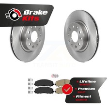 Front Disc Brake Rotors And Ceramic Pads Kit For 2018-2022 Jeep Wrangler