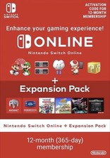 Nintendo Switch Online 12-Month Membership + Expansion Pack