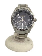 SEIKO No Box Body Only Solar Watch Analog Stainless BLK SLV 8B54 0BC0