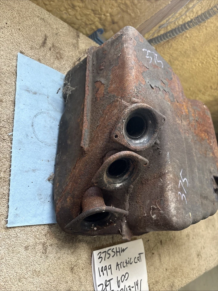 1999 Arctic Cat Zrt 600 Exhaust Muffler Silencer 375 - Image 4 of 4