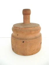 Antique, LRG, Wood Butter Mold Stamp Press, PINEAPPLE, Primitive Farmhouse Decor