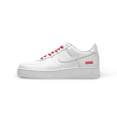 Original Nike Air Force 1 Low Supreme Box Logo White CU9225-100 NEU