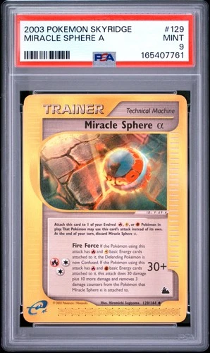 Pokemon Miracle Sphere A Skyridge 129/144 PSA 9 Mint
