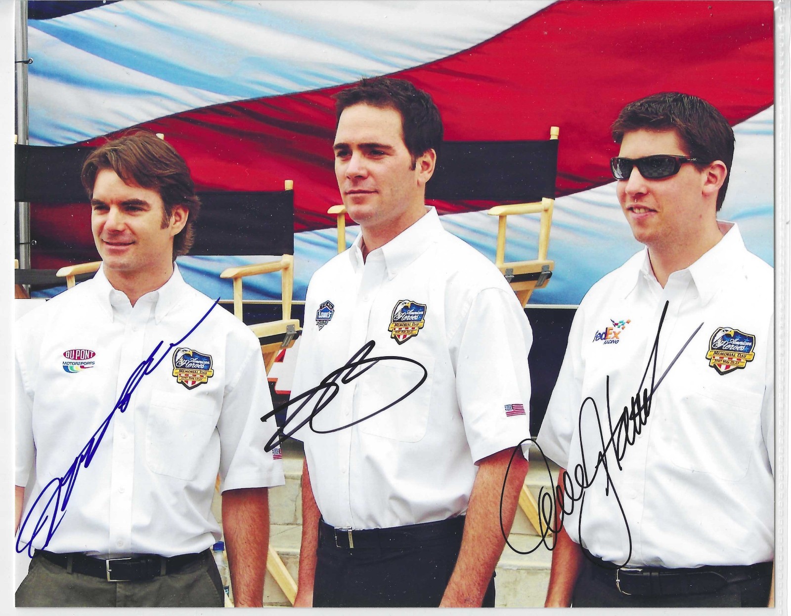 *3 Autographs-8 x 10--Jeff Gordon, Jimmie Johnson, and Denny Hamlin!*
