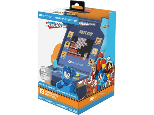 Consola retro - My Arcade Micro Player Megaman, Pantalla color 2.75"