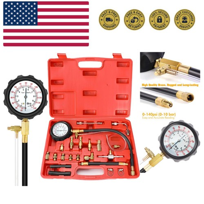 #ad 0 140PSI Fuel Injection Pump Pressure Tester Injector Pump Pressure Gauge Kit US $22.99