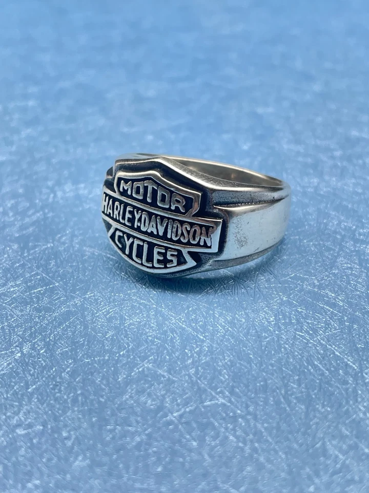 Harley Davidson 925 Sterling Silver Handmade Solid Ring, Sport Style Gift Men's - Image 3 of 4