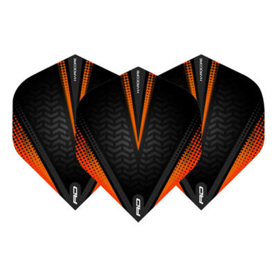 Red Dragon Hardcore Radical Black Flash Dart Flights - 4 sets Per Pack