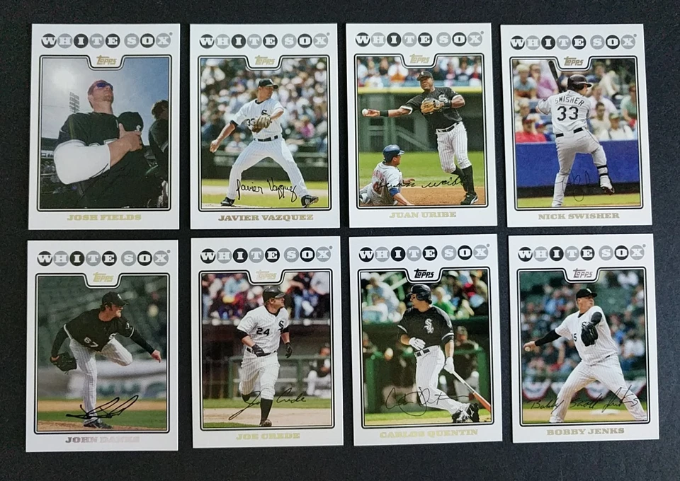 2008 Topps ~ Chicago White Sox ~ Juego de 26 cartas del equipo Serie 1 y 2 con actualización Foto 2 de 4