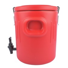 Portable Water Cooler with Handles Outdoors Water Red 4 Gallon Stainless Steel