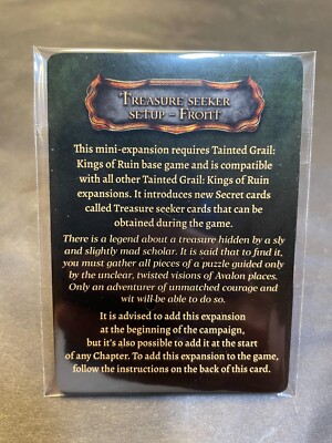 Tainted Grail Kings of Ruin TREASURE SEEKER Board Game Cards Dice Tower Promo