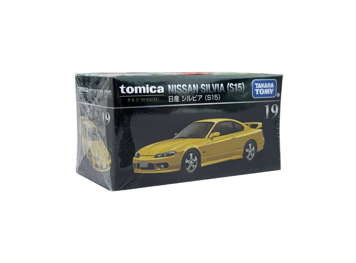 Tomica Premium #19 NISSAN SILVIA (S15) Yellow 1/62 Scale mini