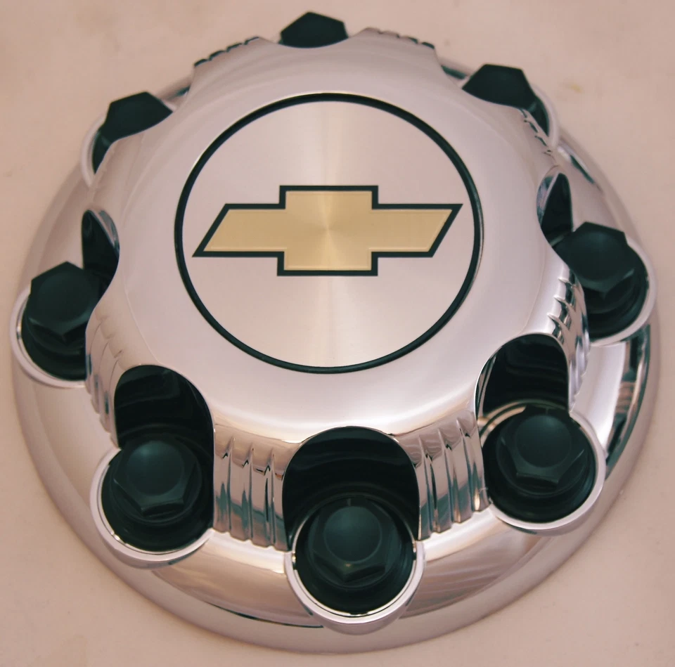 4 novas tampas de cubo central Chevy Silverado 2500 3500 cromadas fabricante de equipamento original 9597163 - Imagem 3 de 4