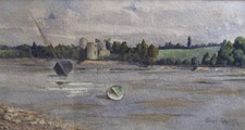 ST-CAST/Gilbert GAUTIER.XXe.Château Gilles de Bretagne.1919.Aquarelle.SBD.15x27
