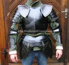 Medieval Steel Armor Suit Half Body Armor Cosplay Costume, Halloween Costume
