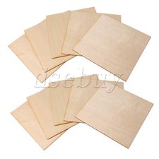10x Craft Wooden Sheets Basswood Material Basswood Board 200x200x1.5mm
