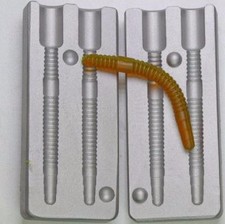 Worm mould for silicone/latex lure. Aluminium, great detail. 80mm long