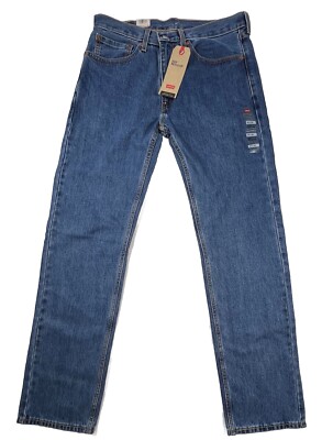 NEW LEVIS 505 Regular Straight Leg Jeans Men s Size 34X34 Med. Wash Blue  #4886