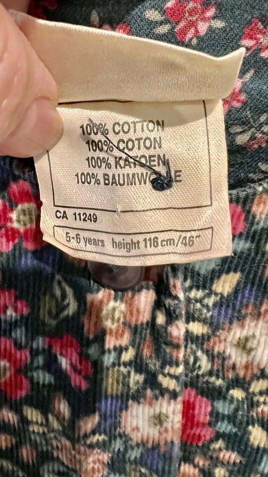 Mameluco Cordury vintage Laurel Ashley “Madre e hija” para hija 5/6 Foto 4 de 4