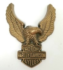 Vintage 1979 Harley Davidson Motorcycles Solid Brass Eagle Belt Baron Buckle
