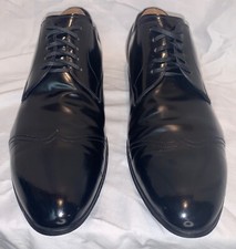 Dolce & Gabbana Men's Black Leather Oxfords Lace Up Shoes Size 9.5