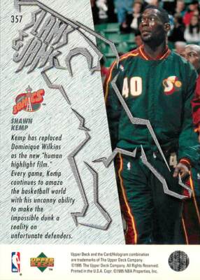SHAWN KEMP 1995-96 Upper Deck SLAM & JAMS ELECTRIC COURT