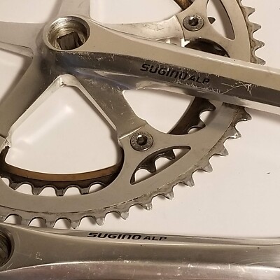 SUGINO ALP FORGED CRANKSET 170MM 42T 53T SILVER ALUMINUM DOUBLE