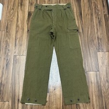 1952 C.J. Wilson Australian Wool Military Button Fly  Trouser Pants 50s ~ 36x32